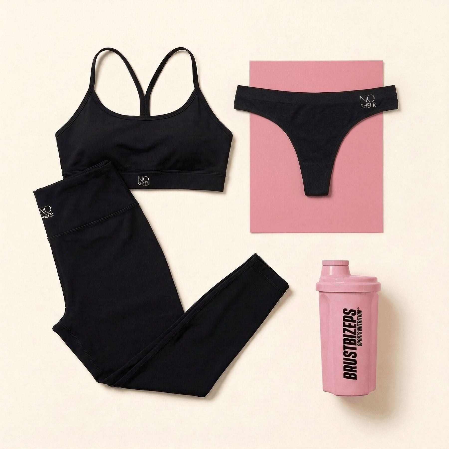 Set aus Leggings & Top + Gratis Unterwäsche + Gratis Shaker